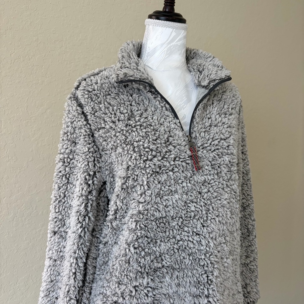 Weatherproof Vintage Sherpa‎ Pullover Grey 1/4 Zip Cozy Soft Size S - Picture 8 of 10